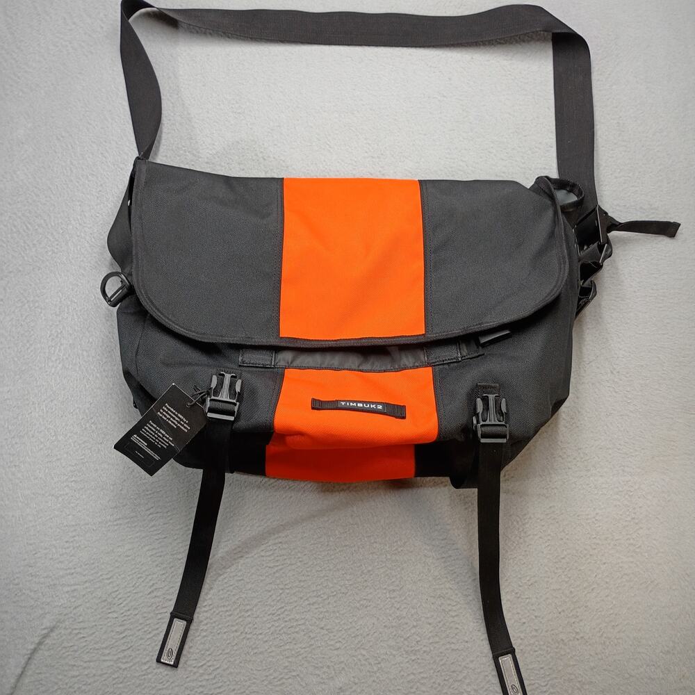 Timbuk2 Messenger Bag Black Orange Large Laptop Commuter Crossbody NWT travel
